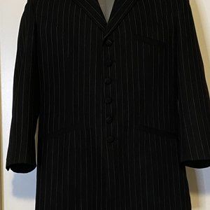 Giovanno Uomo Black Pinstripe Suit